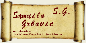 Samuilo Grbović vizit kartica